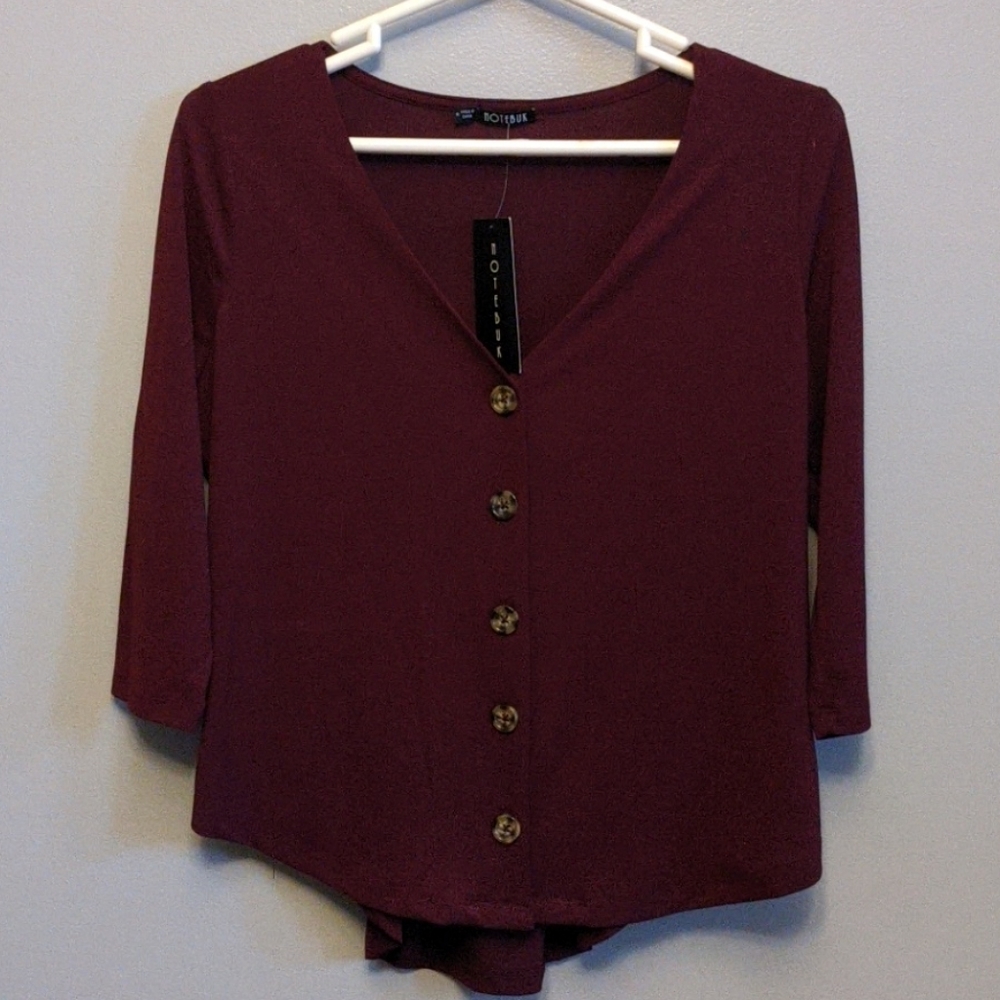 Dark maroon blouse